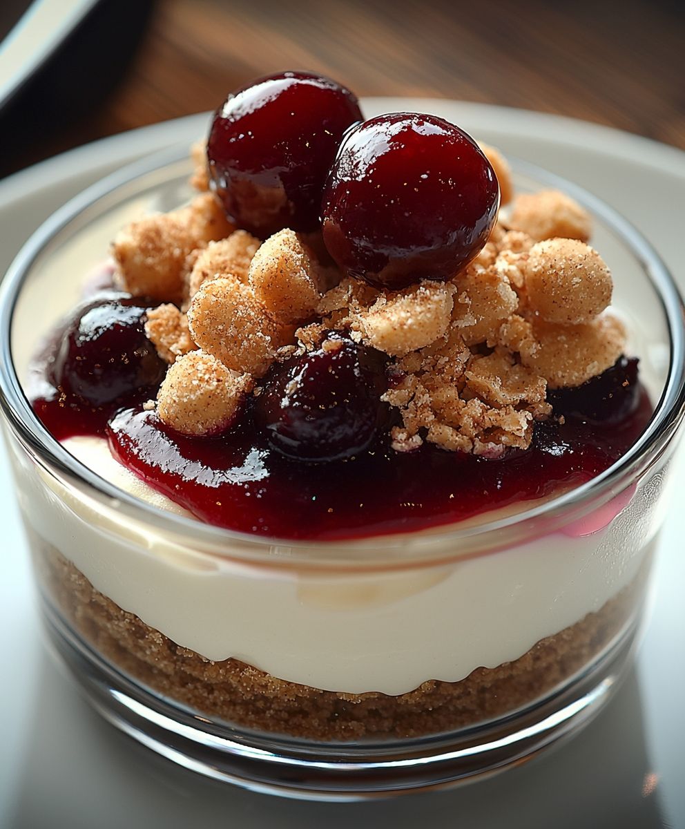 Zimtcreme Kirschsoße Amaretti