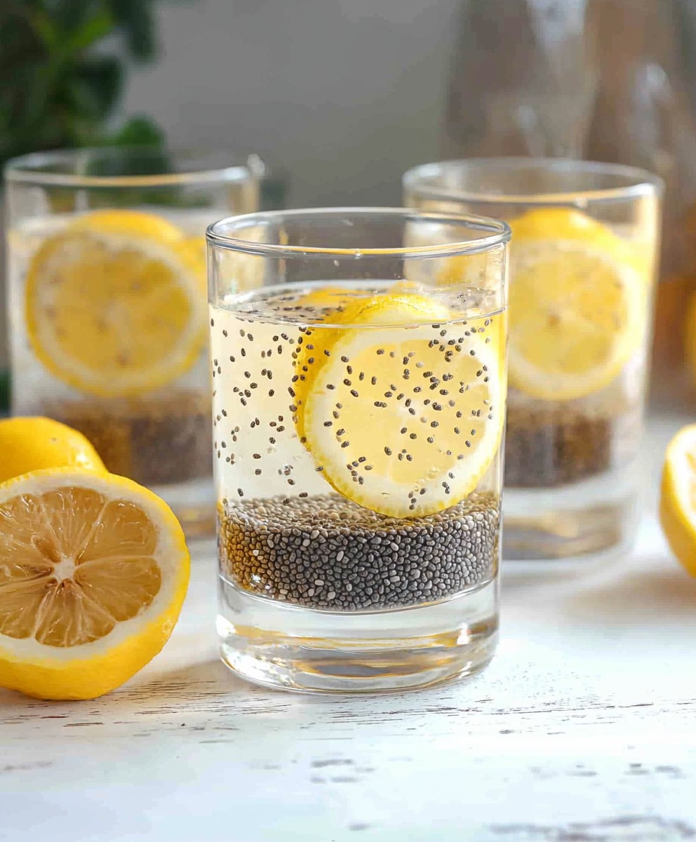 Zitronen Chiasamen Wasser