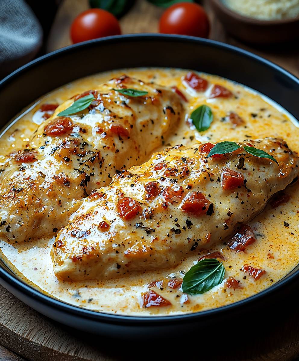 Hähnchenfilet Frischkäse Parmesan Soße