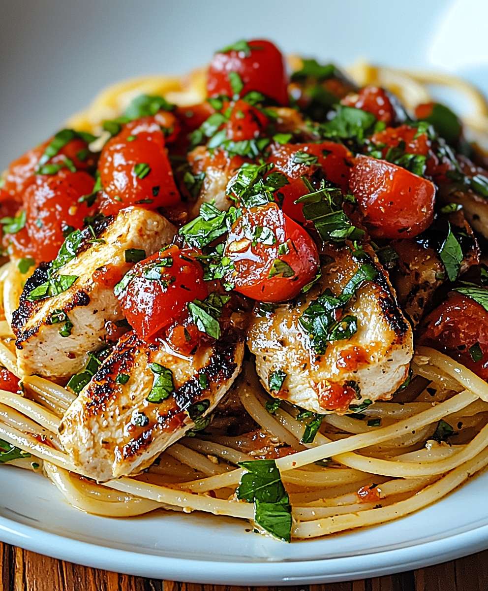 Bruschetta Hähnchen Pasta