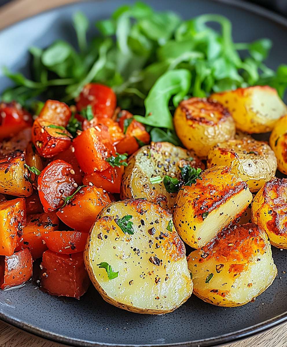 Knusprige Ofenkartoffeln Salat