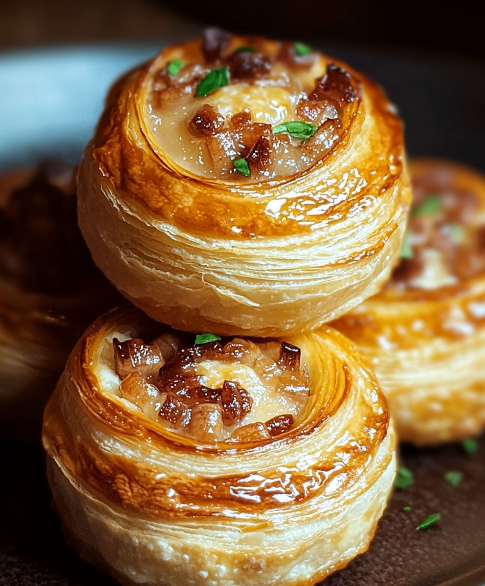 Blätterteigschnecken backen