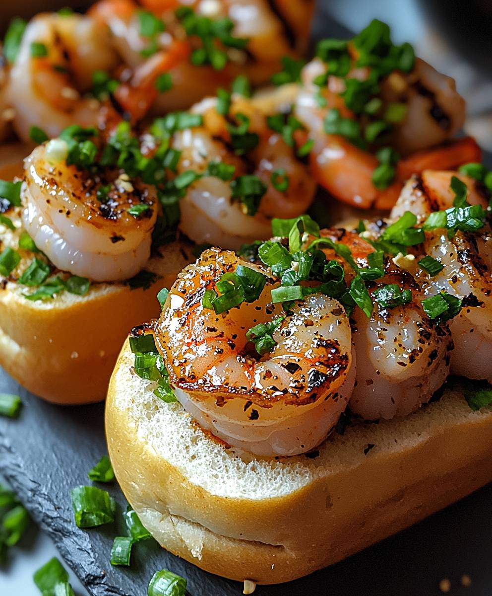 Gegrillte Shrimp Rollen Brioche