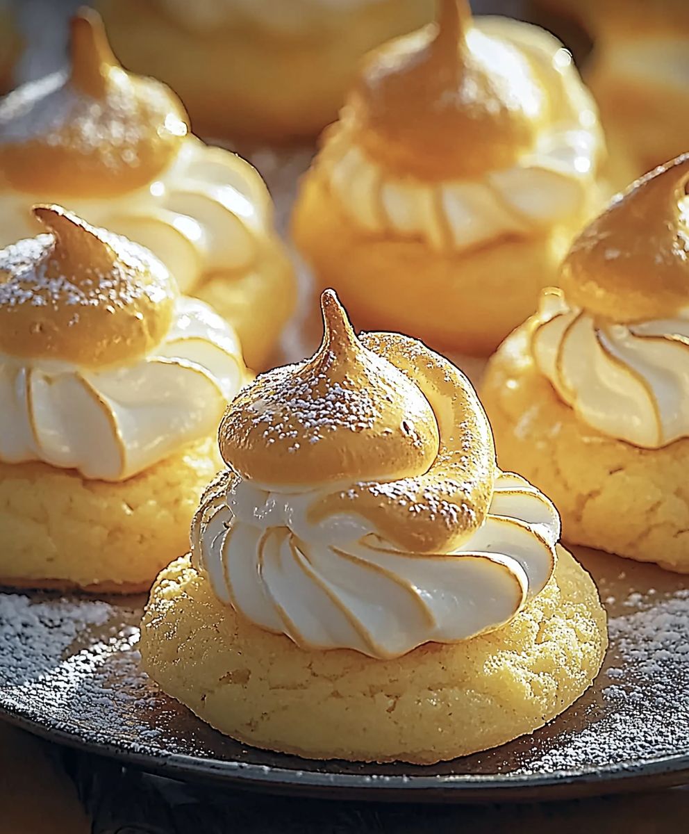 Zitronen Baiser Kekse backen