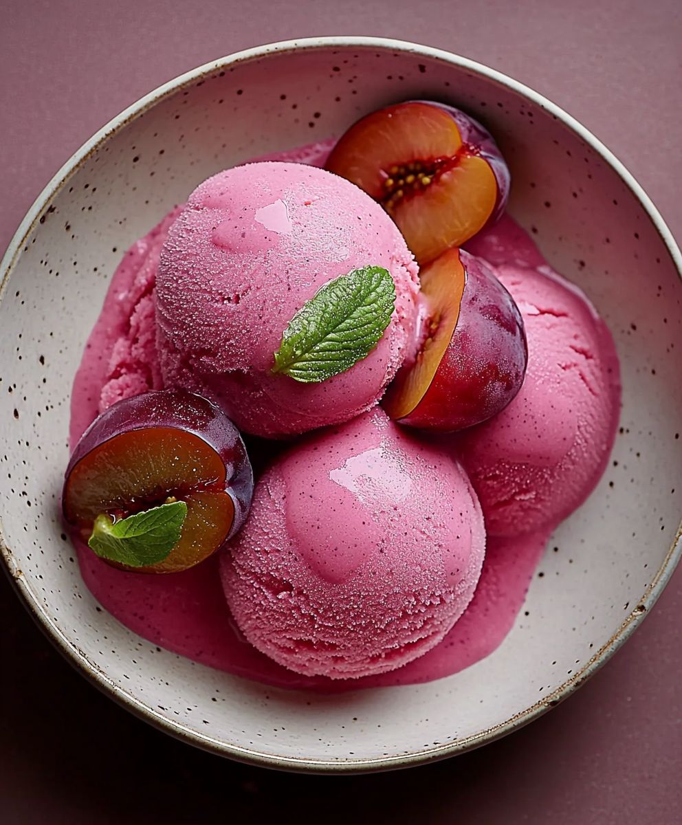 Kardamom Pflaumensorbet selber machen