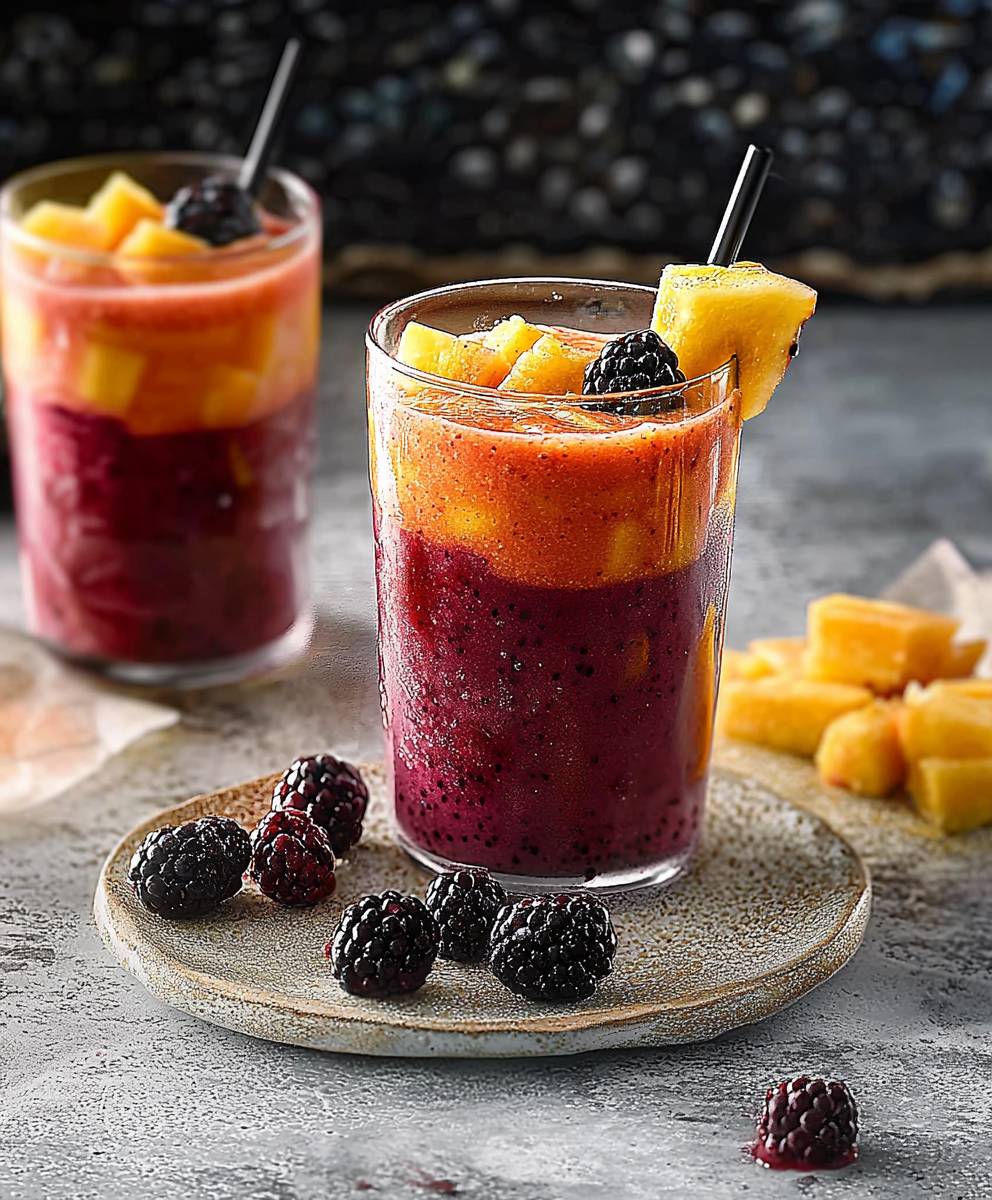 Brombeer Papaya Smoothie