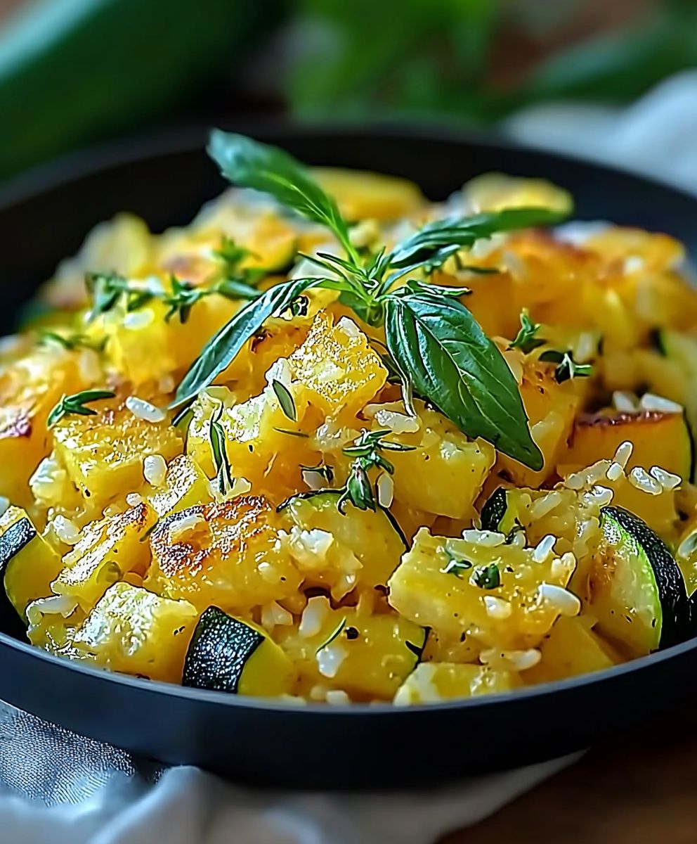 Zucchini Reis Pfanne