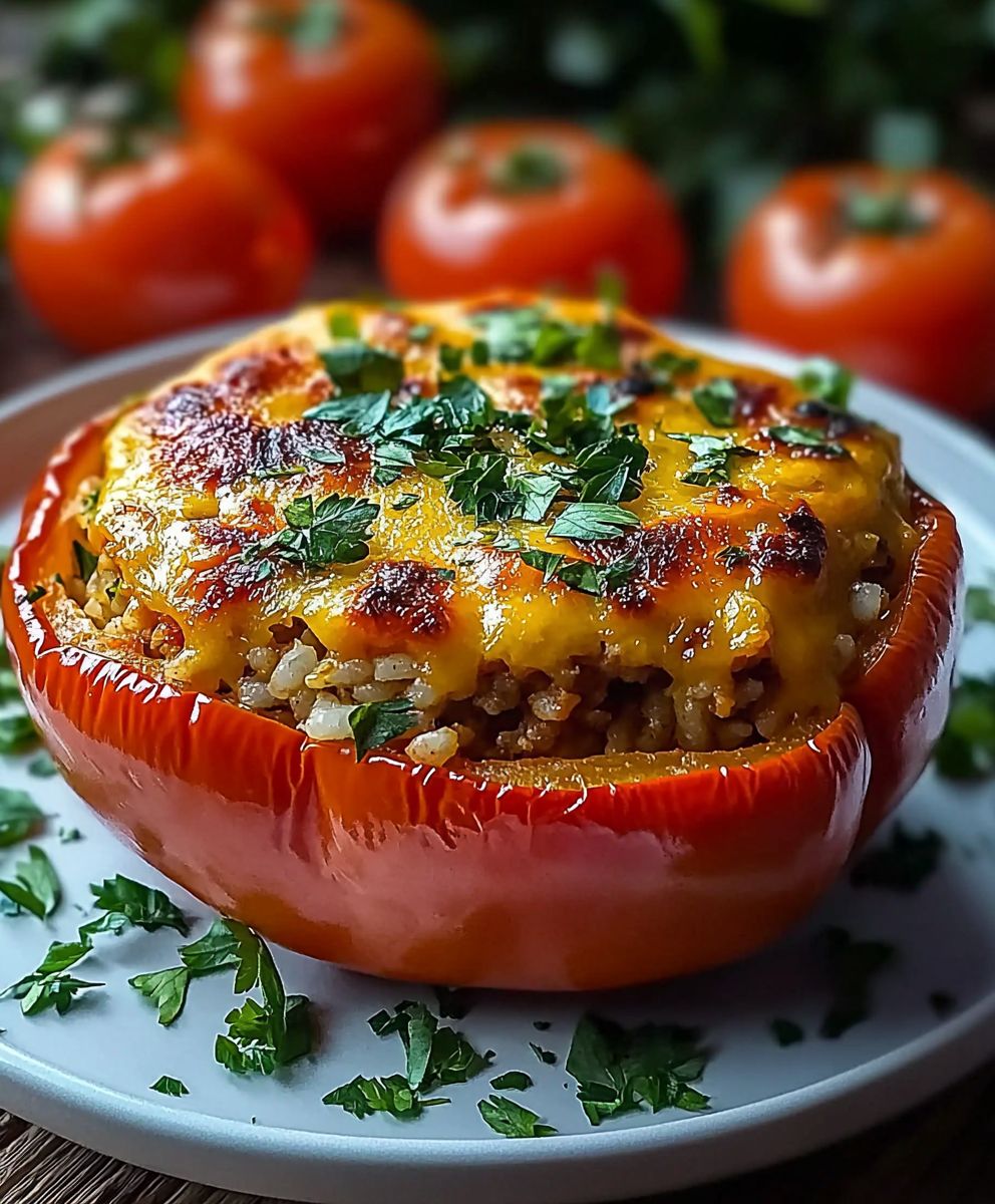 Gefüllte Paprika Hackfleisch Reis
