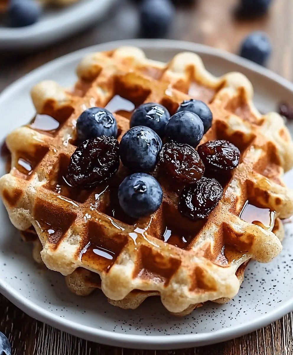 Rosinen Hafer Waffeln backen