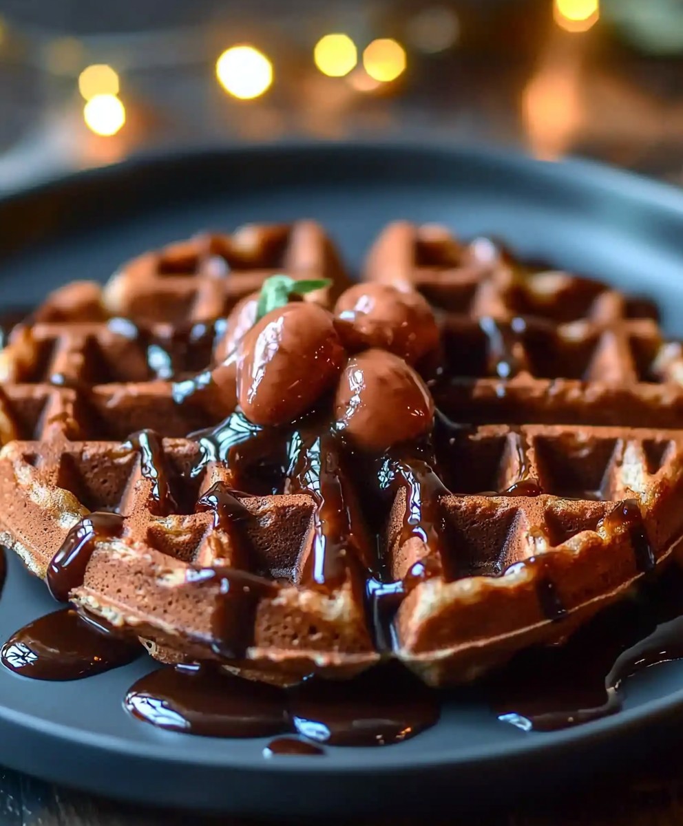 Schokoladen Karamell Waffeln