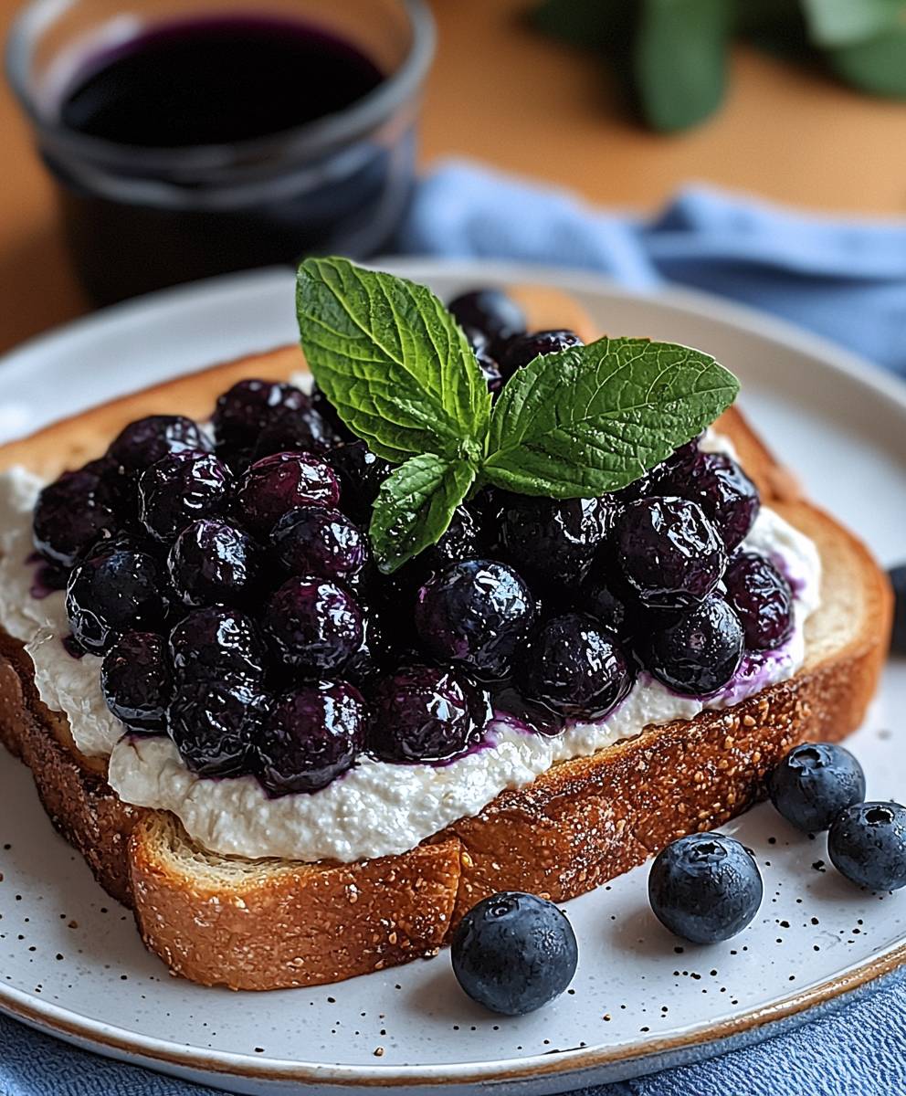 Blaubeer Toast braten