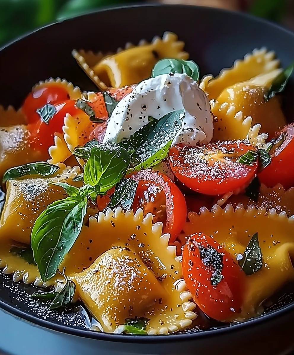 Bunte Ravioli Gemüse Pfanne