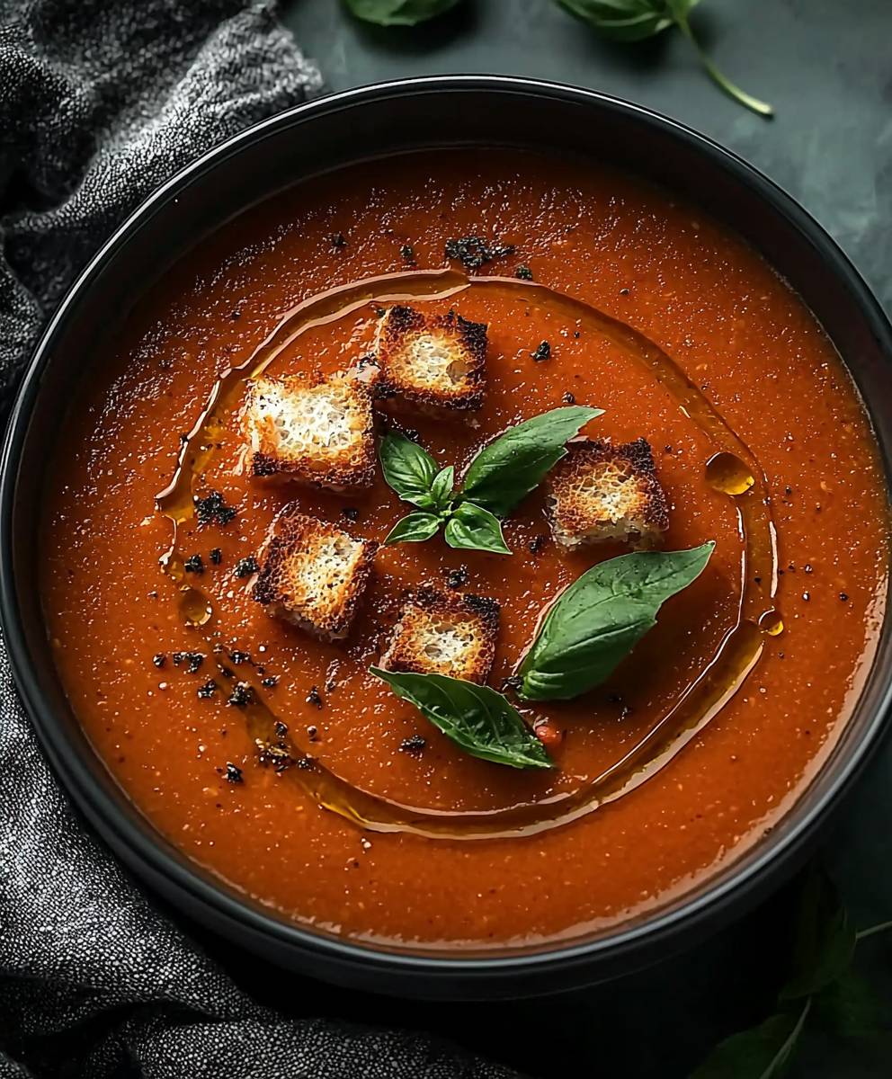 Geröstete Paprika Tomatensuppe Kokos