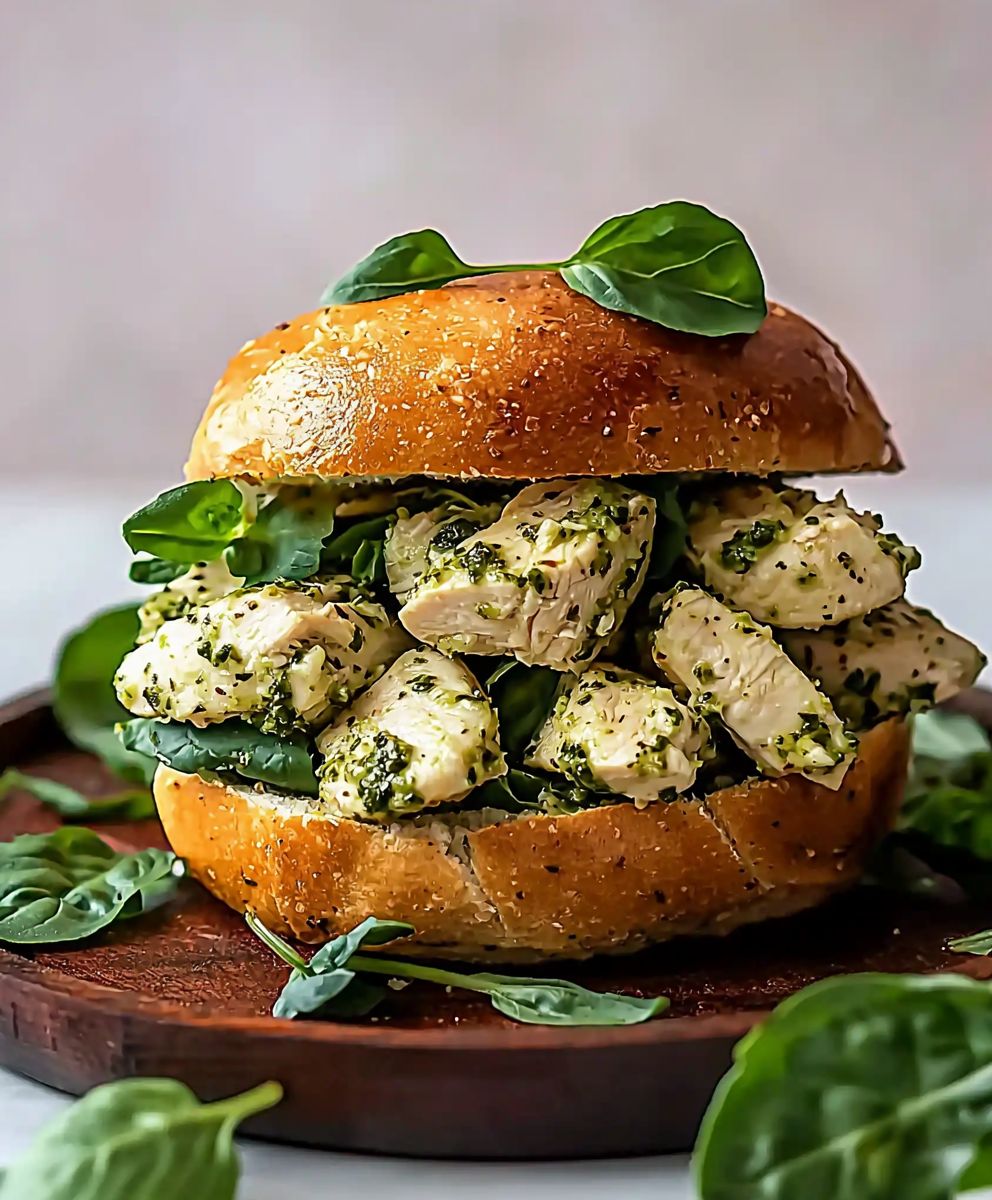 Pesto Hühnersalat selber machen