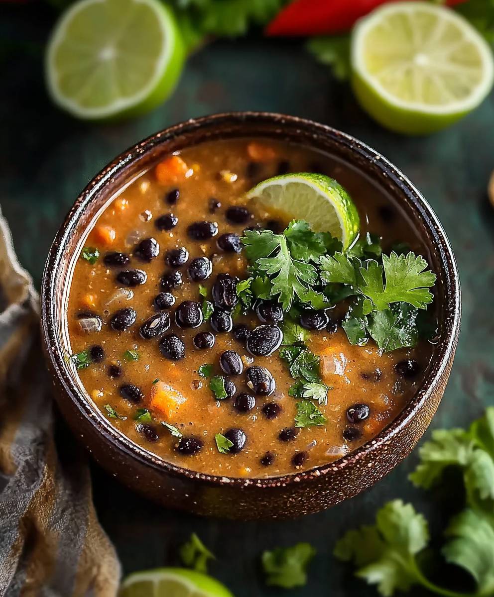 Schwarze Bohnensuppe kochen