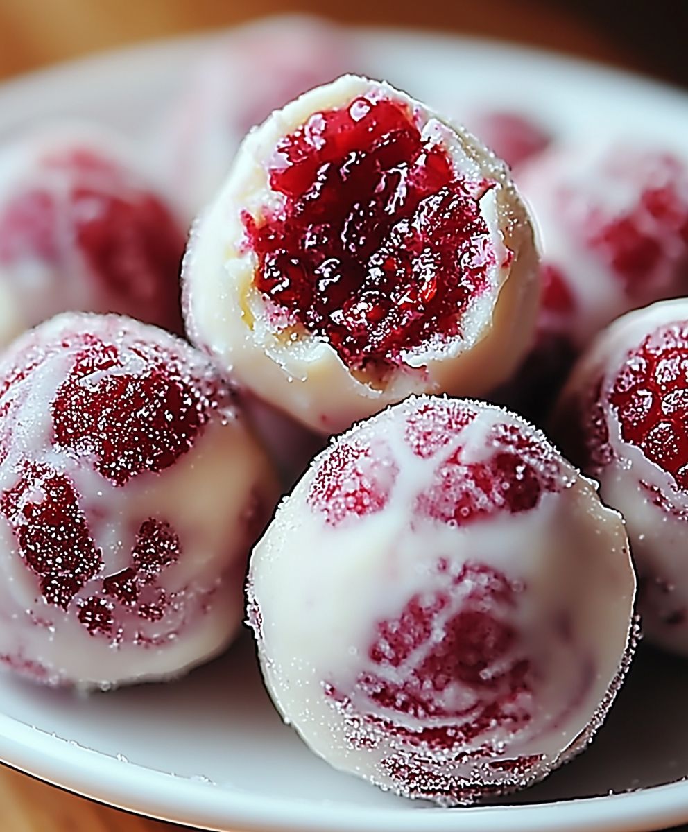 Himbeer Käsekuchen Bällchen