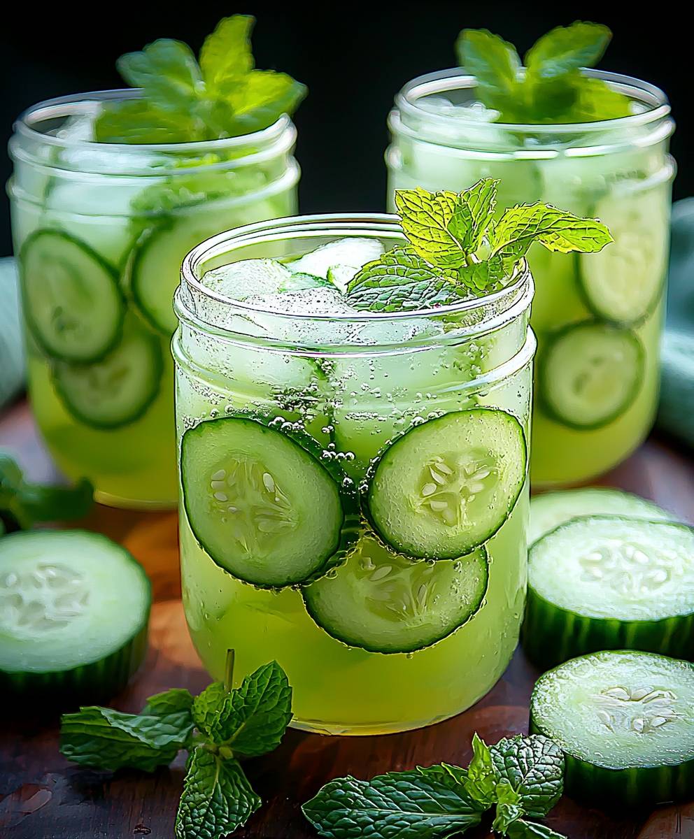 Gurke Minze Limette Getränk
