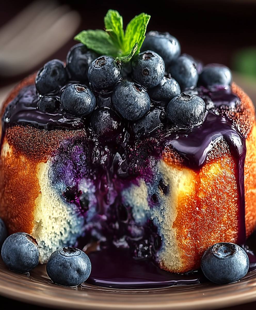 Blaubeer Pudding Torte