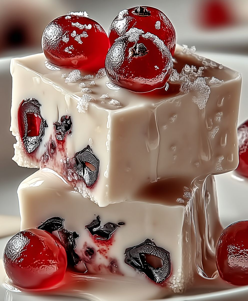Weiße Schokolade Kirsch Fondant