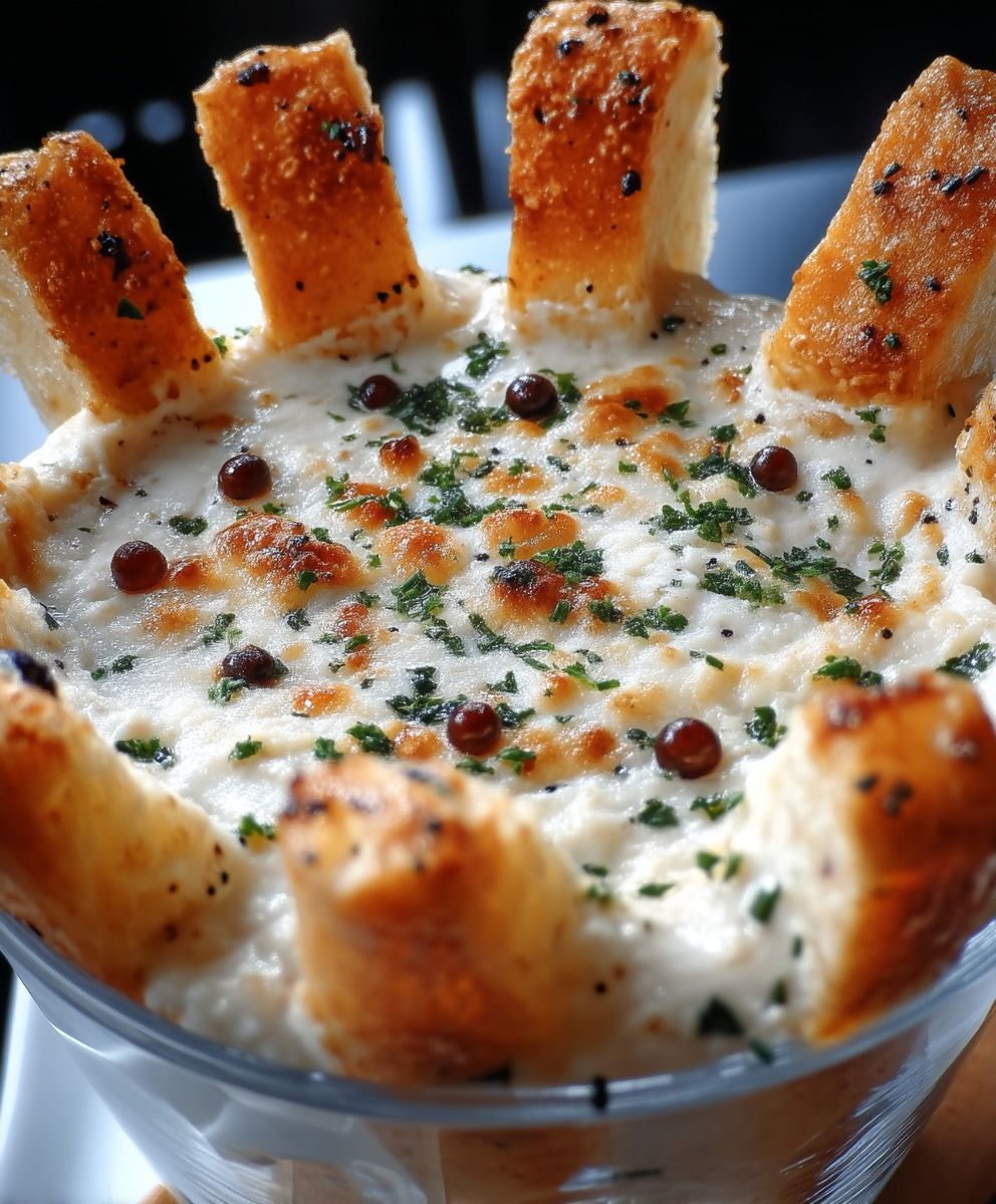 Weißes Pizza Dip Focaccia
