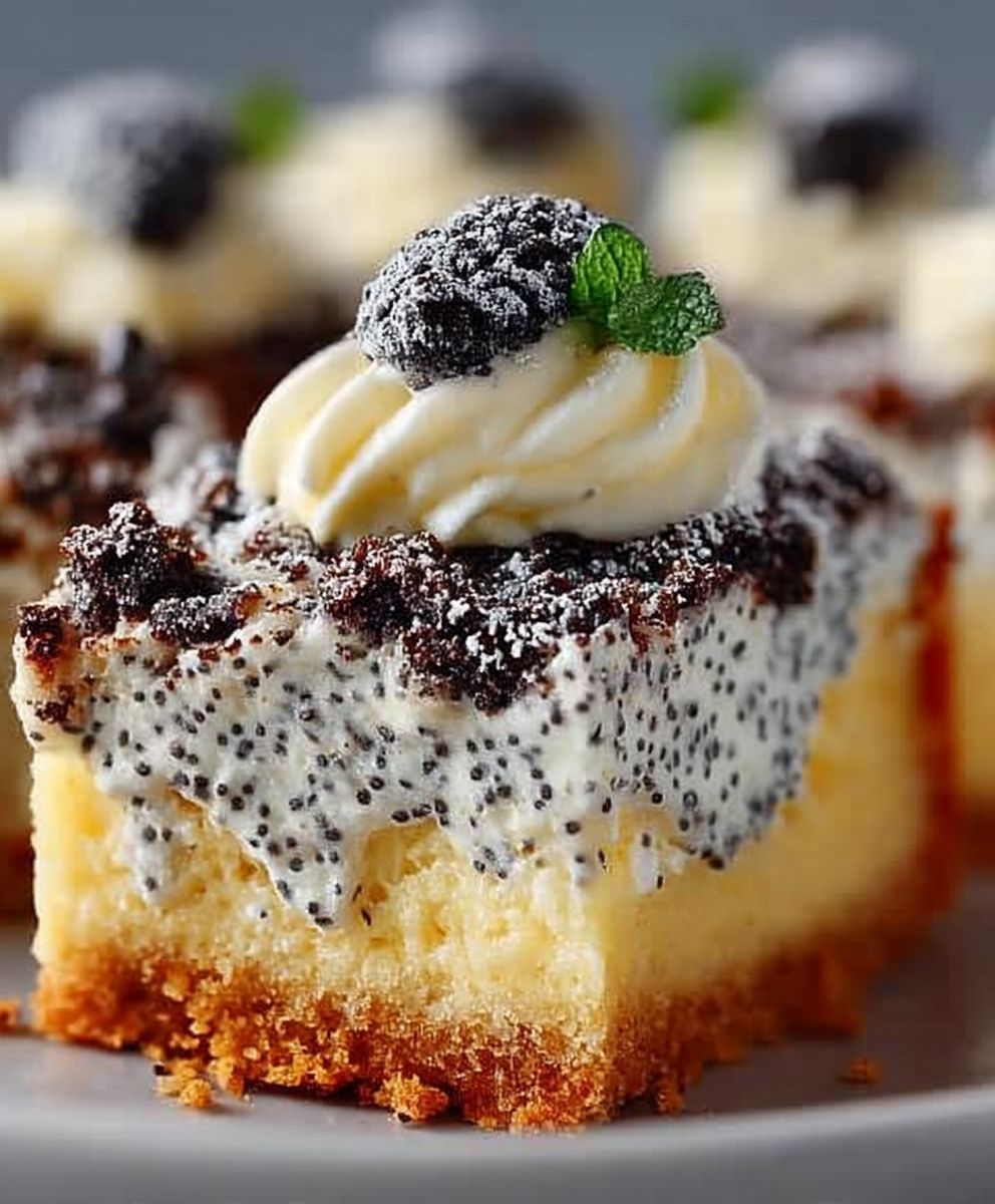 Mohn Streuselkuchen Quark Creme