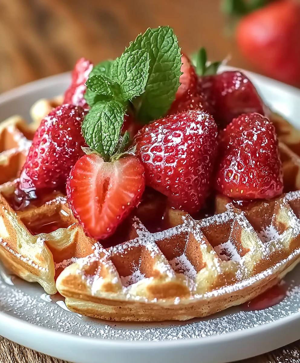 Erdbeer Waffeln selber machen