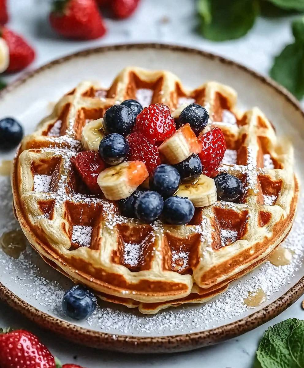 Bananen Haferflocken Waffeln