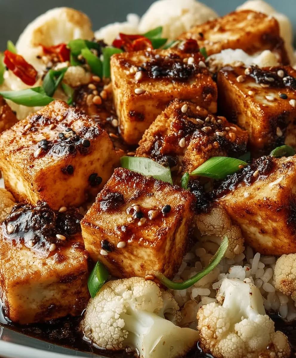 Schwarzer Pfeffer Tofu Blumenkohl