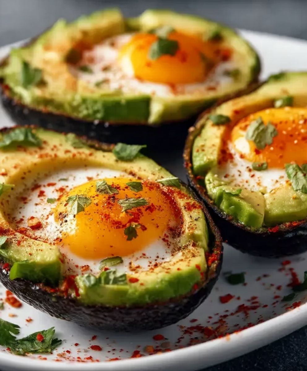 Air Fryer Avocado Eier