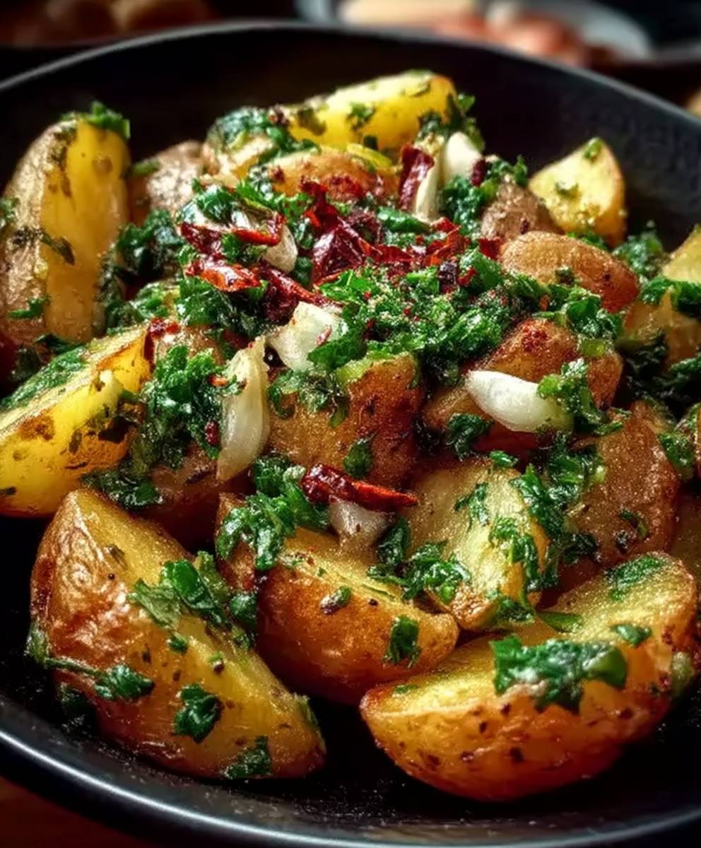 Knoblauch Koriander Kartoffeln