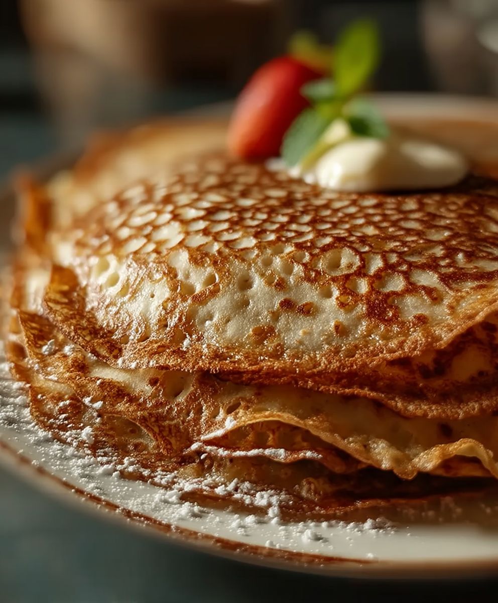 Sauerteig Pfannkuchen backen