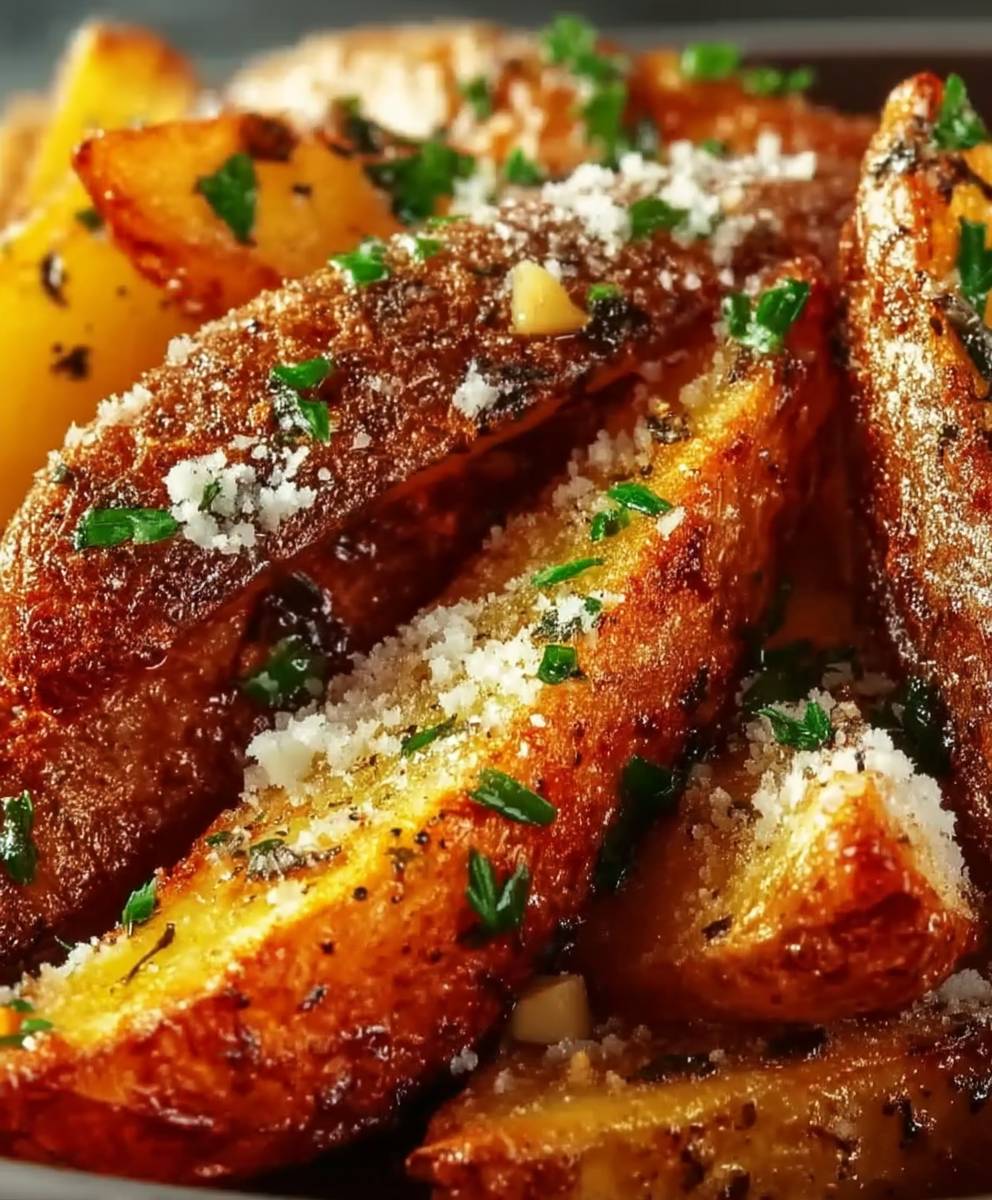 Parmesan Knoblauch Kartoffelspalten