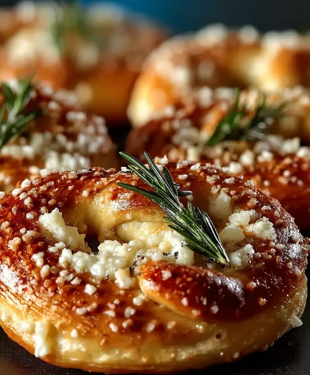 Rosmarin Parmesan Brezeln backen
