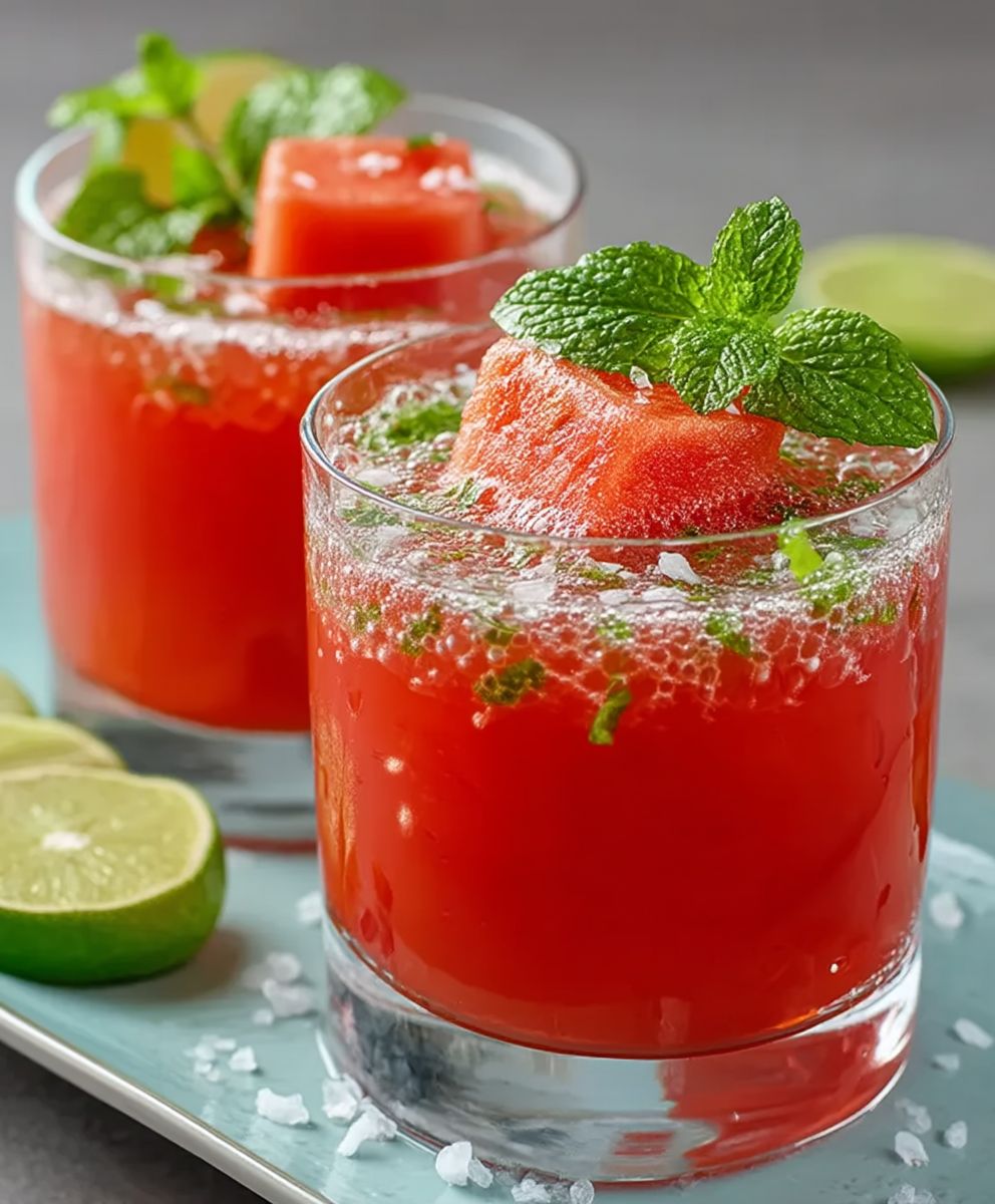 Wassermelone Minze Erfrischung