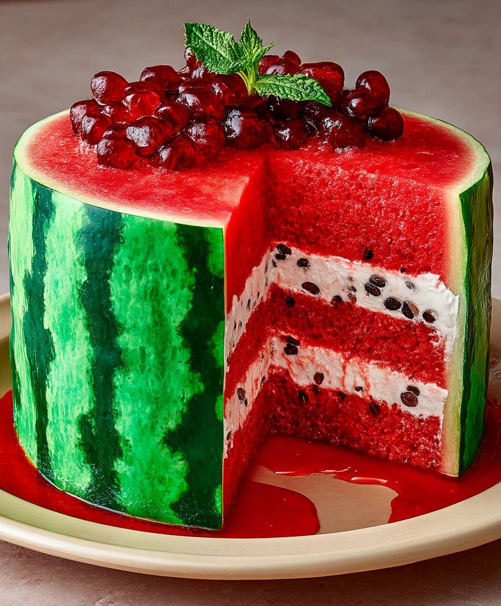 Wassermelonen Kuchen backen