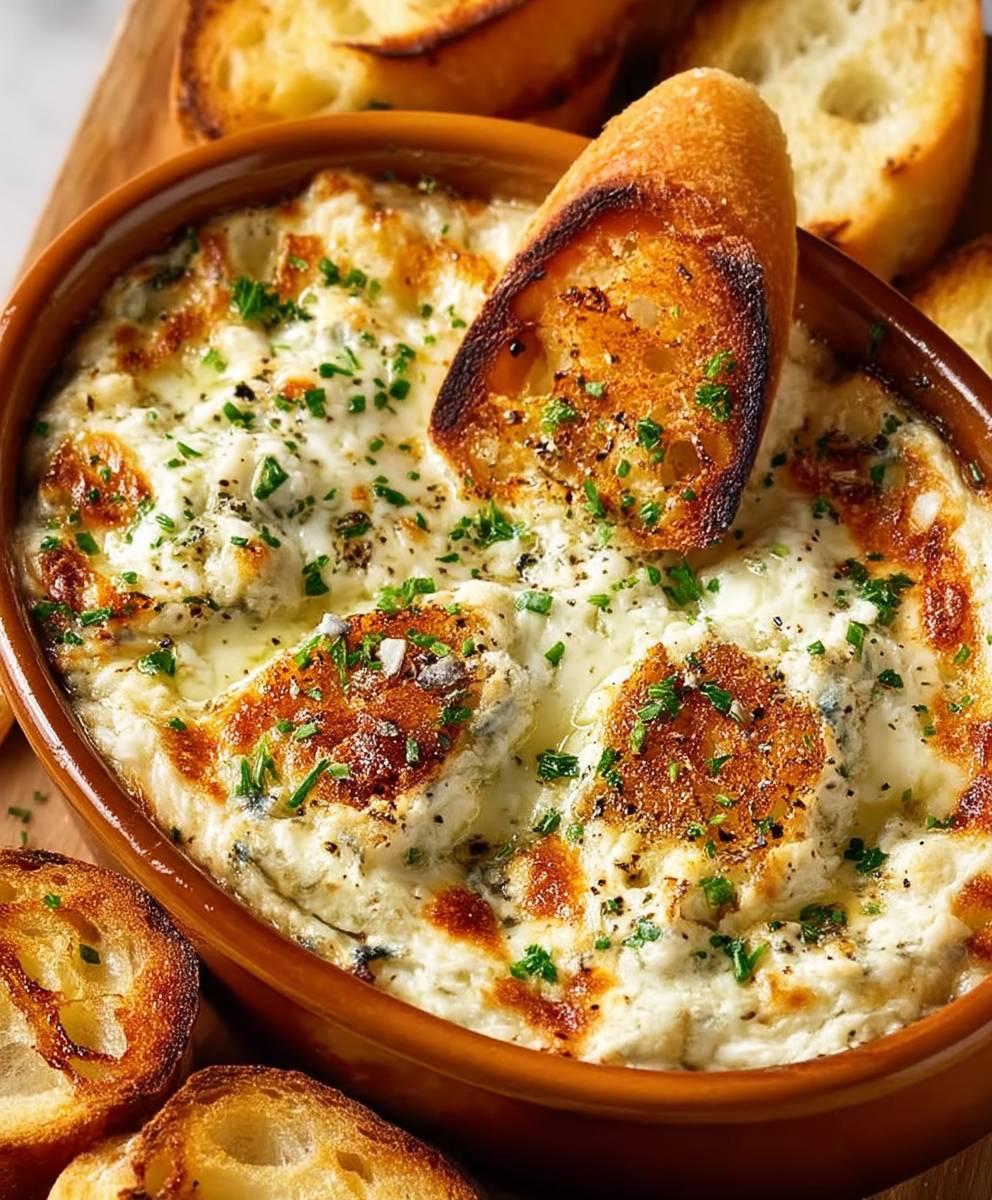 Knoblauchbrot Dip backen