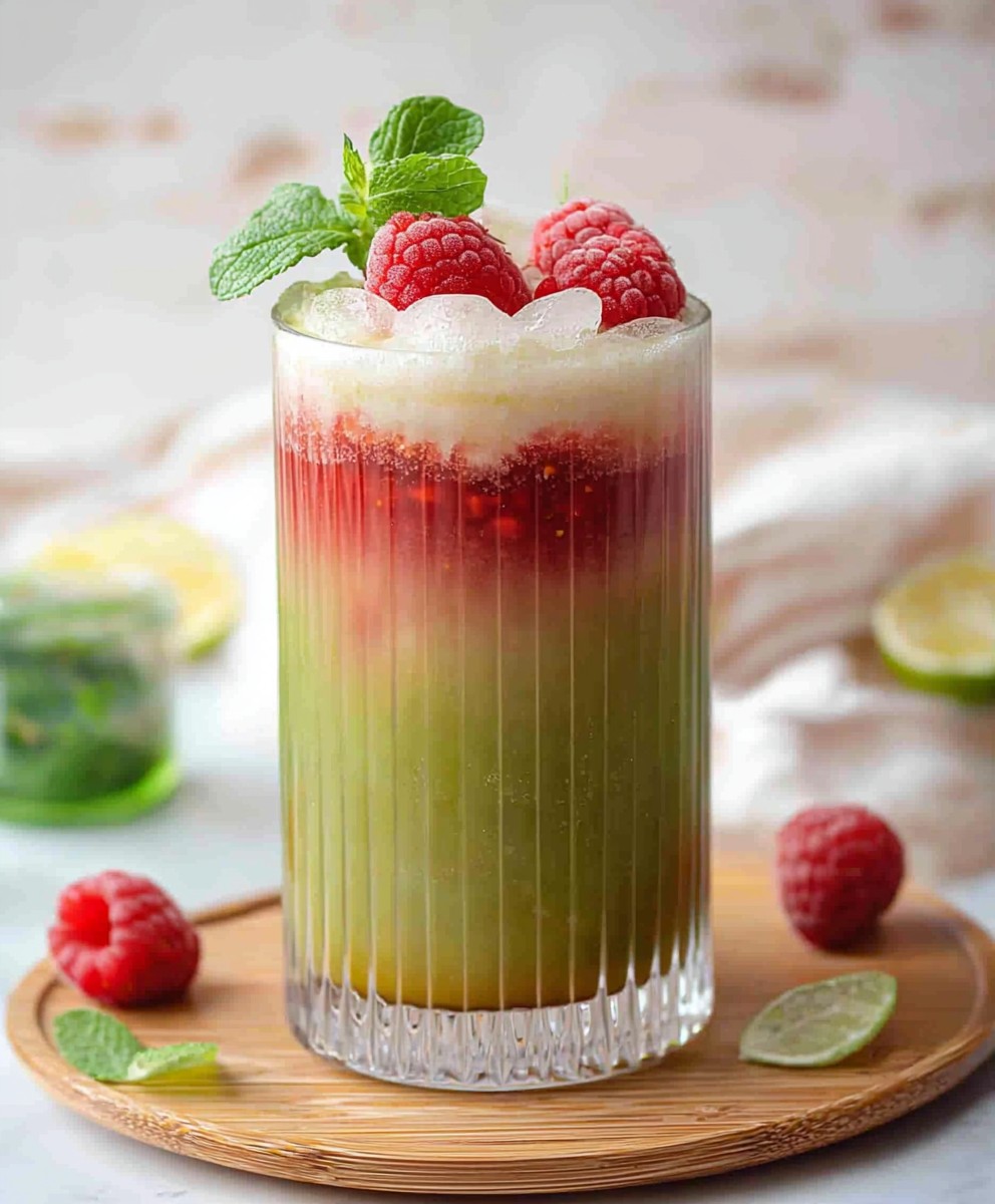 Himbeer Matcha Mocktail