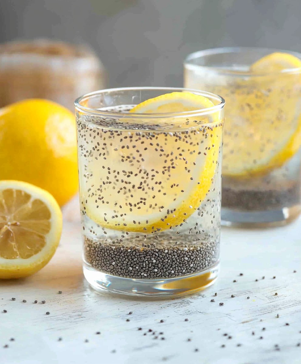 Zitronen Chiasamen Wasser