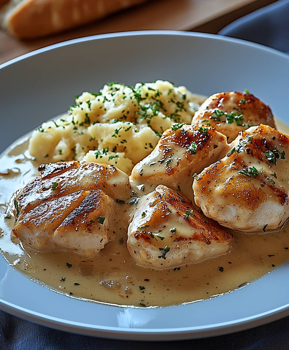 Zwiebelrahmhähnchen einfach zubereiten