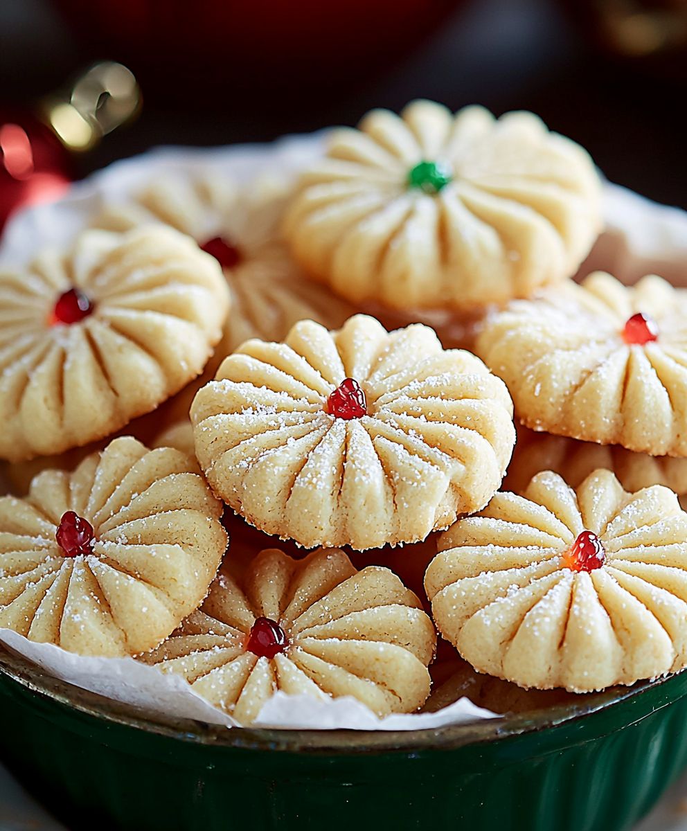 Geschlagene Shortbread Kekse backen