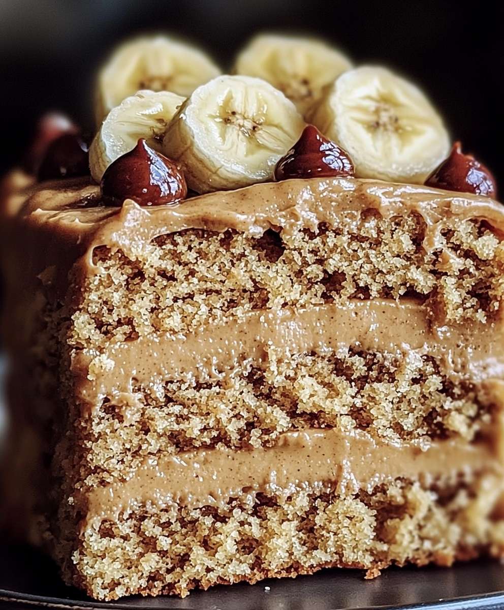 Erdnussbutter Banane Kuchen