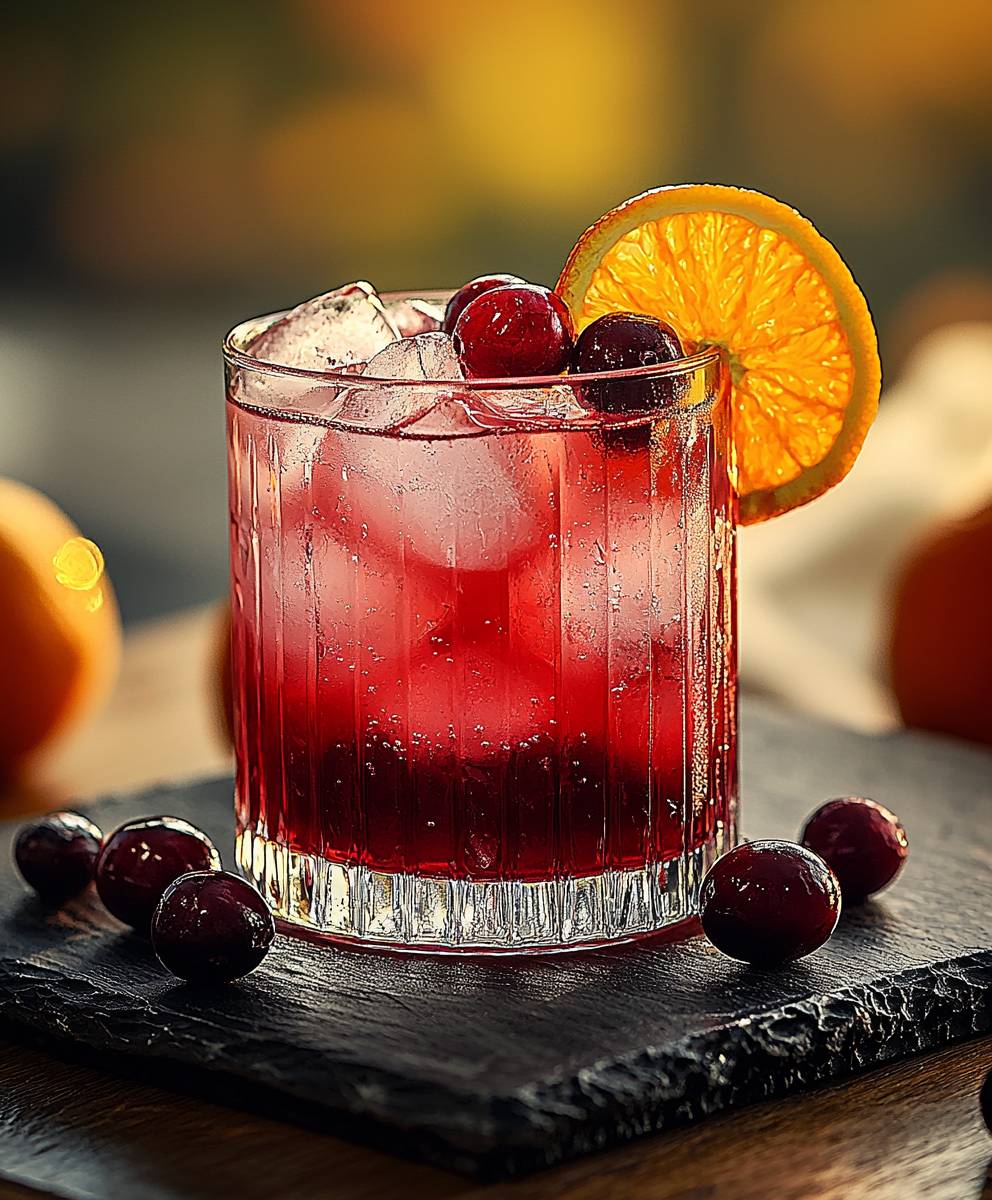 Preiselbeeren Orangensaft Mocktail