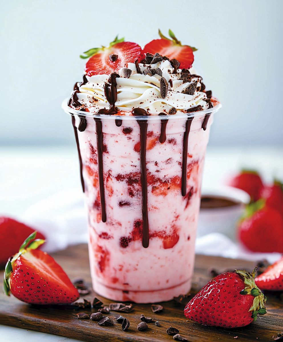 Erdbeer Frappuccino Schokolade