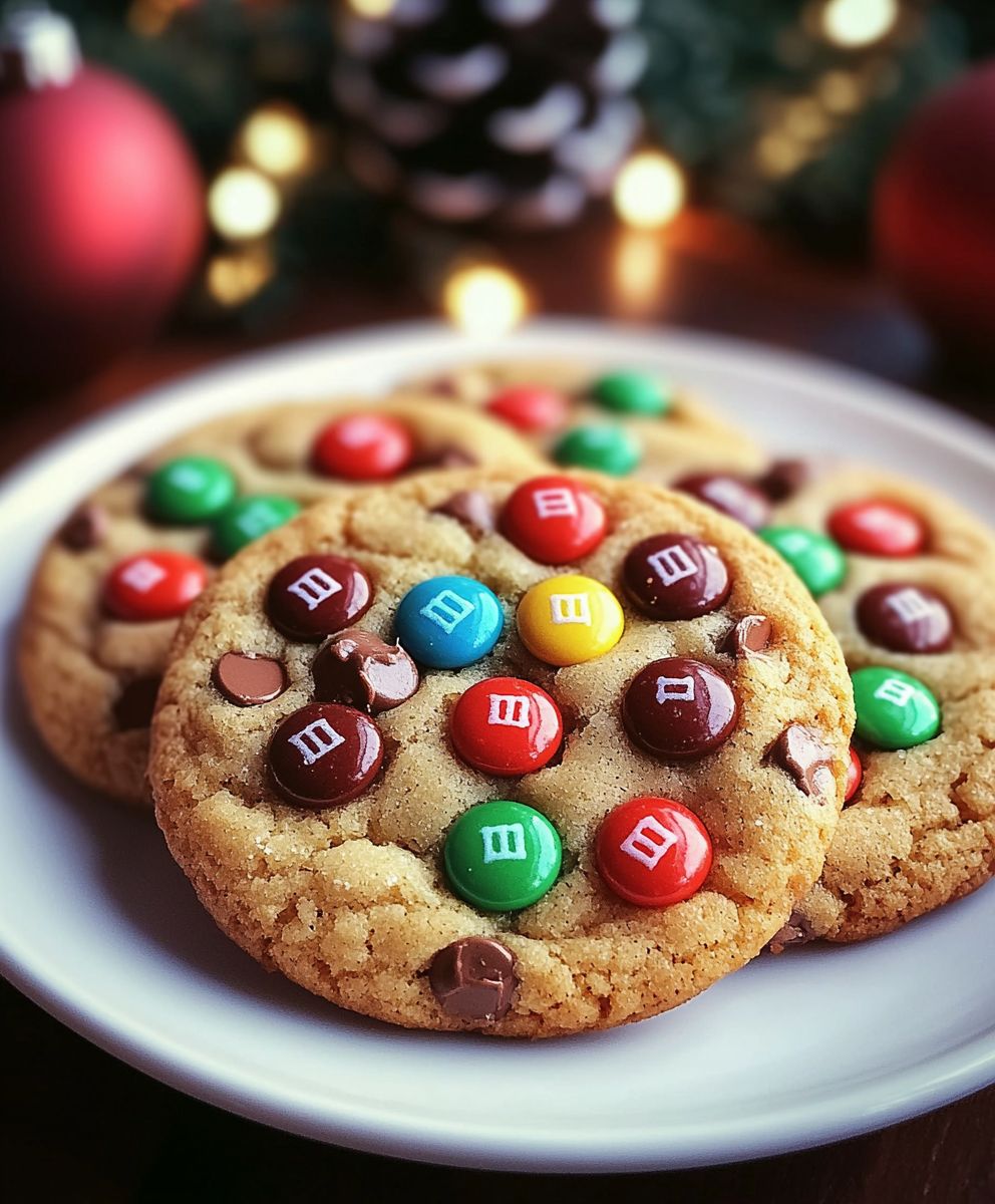 Weihnachten M und M Plätzchen