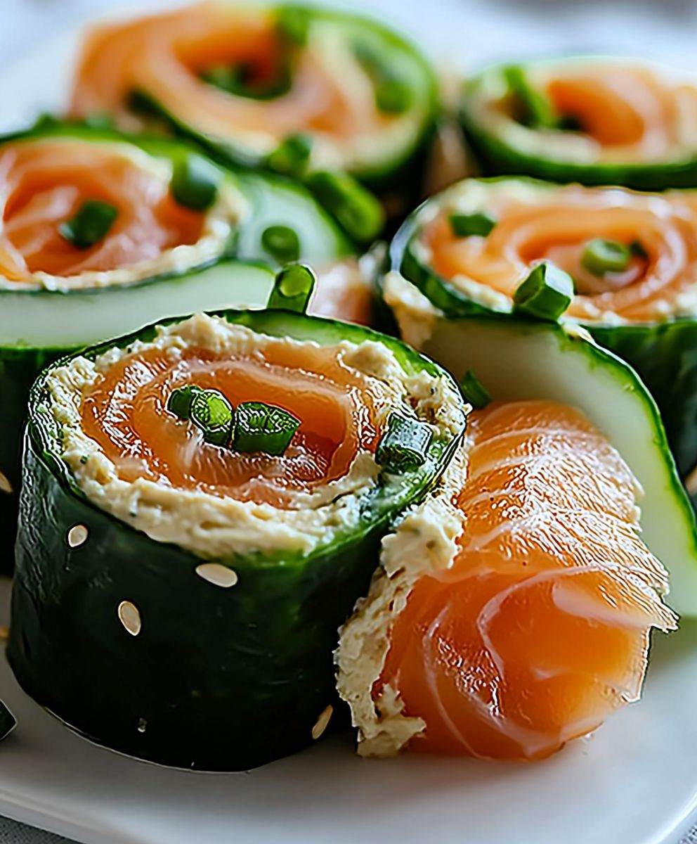 Geräucherte Lachs Röllchen Hummus