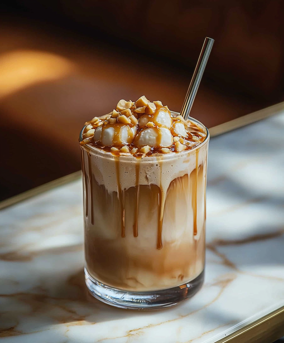 Keto macadamia nut iced coffee