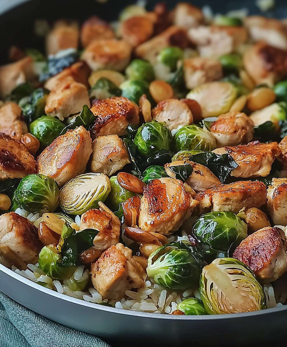 Rosenkohl Pfanne mit Huhn