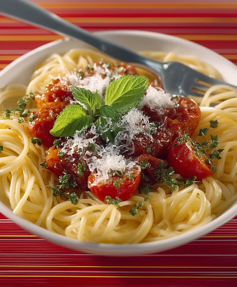 Nudeln mit Tomatensauce
