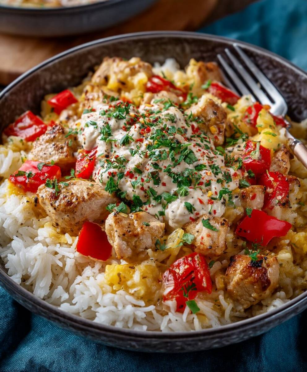 Gyros Auflauf mit Reis