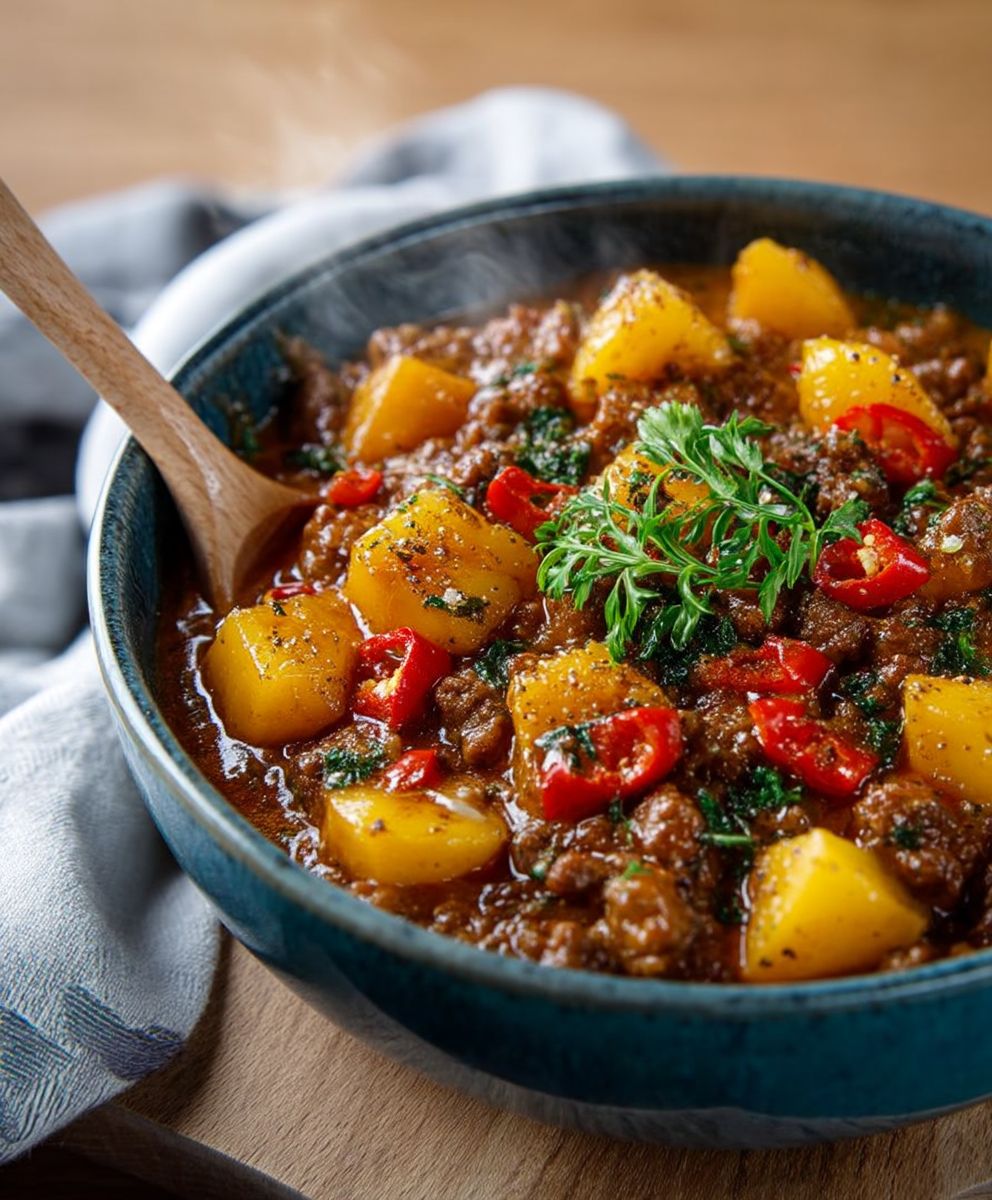 Bauerntopf Hackfleisch Kartoffeln Paprika